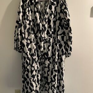 Black and White Patterned maxi dress